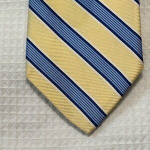 Brooks Brothers Classic Yellow and Blue Striped Men’s Tie